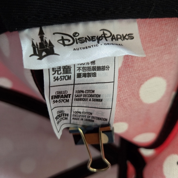 Disney Parks Kids Youth Minnie Mouse Snapback Ballcap Hat PolkaDot Red Bow Ears - Picture 5 of 6